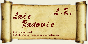 Lale Radović vizit kartica